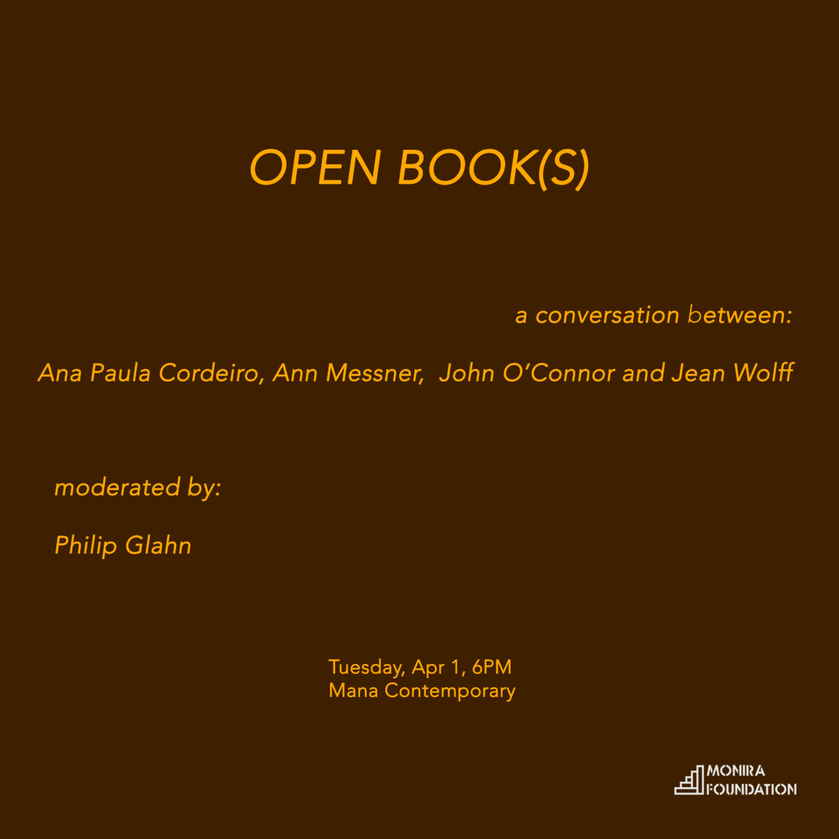 Open Discussion Books Panel Discussion: OPEN BOOK(S) - Mana Contemporary